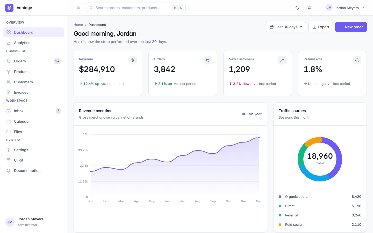 Vantage — React edition